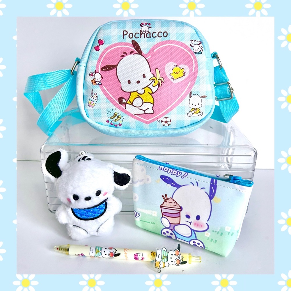 💙(POCH306) Pochacco Adorable 4-Piece Purse Bundle!